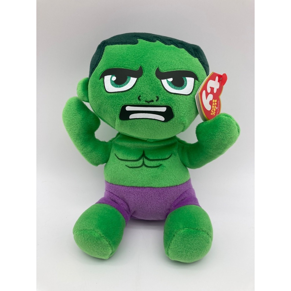 Ty Beanie Babies Marvel Hulk 7 Inch Plush NWT 2026